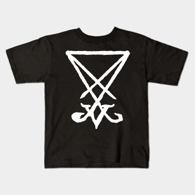 Sigil of Lucifer Kids T-Shirt by ChatNoir01